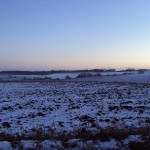 Snow at dusk